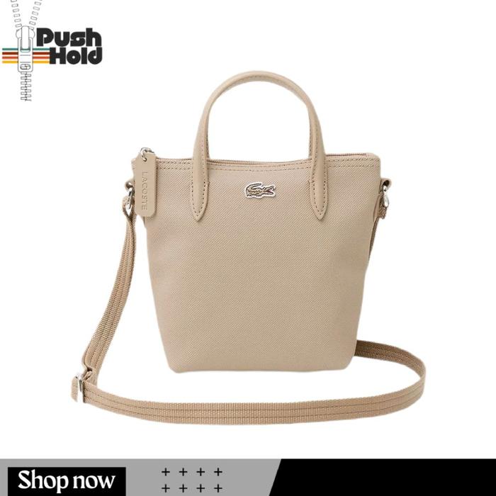 Lacoste Tas Selempang Bahu Wanita L.12.12 Concept Tote Mini Original Beige - Tas Fashionable dan Pra