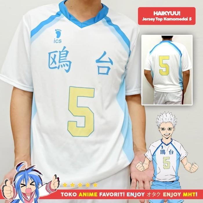 Kostum Anime Cosplay Haikyuu Kaos Atasan Kamomedai Hoshiumi Korai