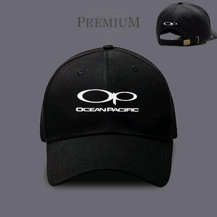 Topi Ocean Pacific Premium Caps Baseball Hitam Berkualitas Pria Wanita