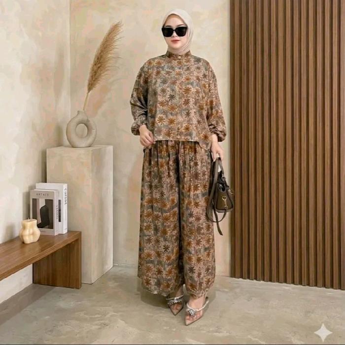 Darla Set Rayon Semi Tunik (KULOT LEBAR) LD 120