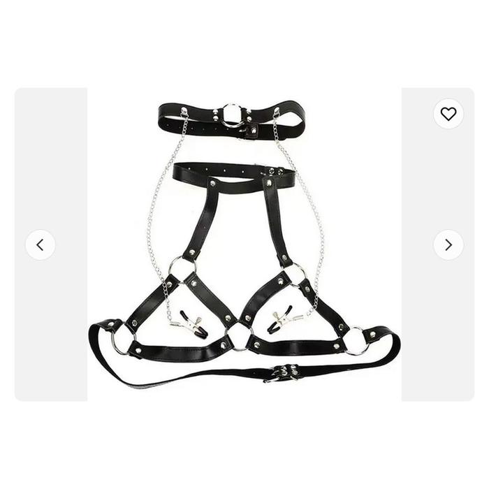 Lingerie Harness Leather Bra BDSM