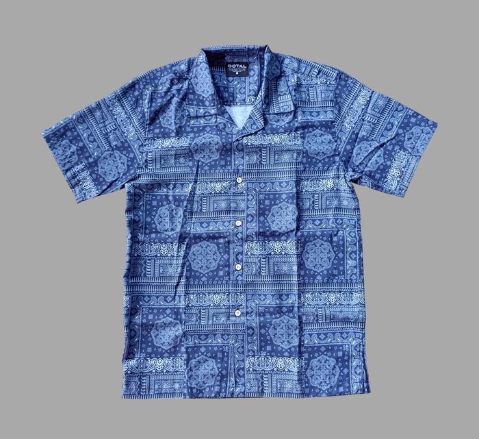 OCTAL Bandana Paisley Open Collar Short Sleeve Shirt