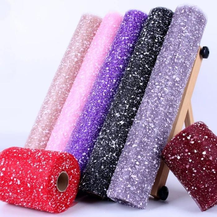 Flower Wrapping Snow Tile Roll/ Kain Tile Salju