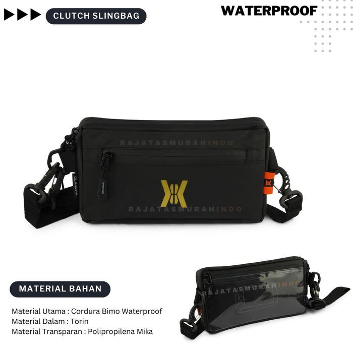 RTM - Gear Bag 13173 - Fabio Clutch Bag Tas Selempang Pria LOGO X Waterproof
