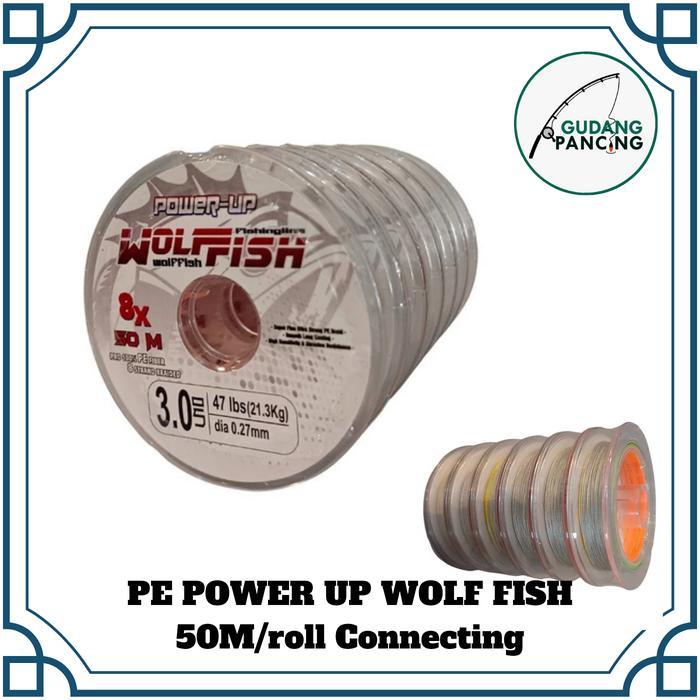 Benang PE Power Up Wolf Fish 8X 50M PE - PE 0.8