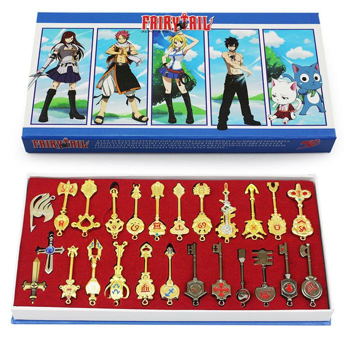 Fairy Tail Keys Set  Anime Cosplay Accessories Weapon Collection Lucy