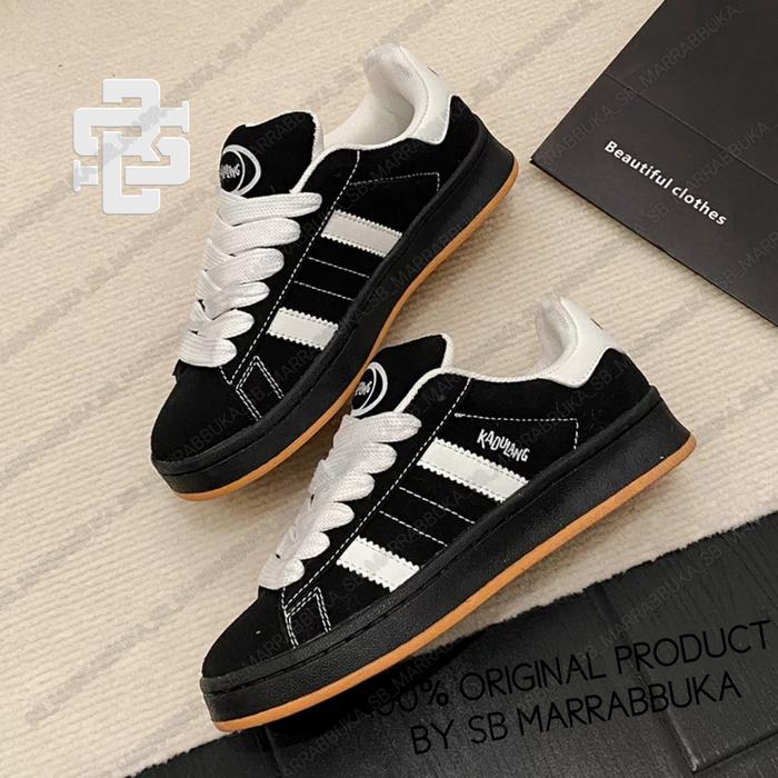 Sepatu skate model gemuk bahan suede warna black laki laki perempuan terbaru  Casual Shoes Sneaker P