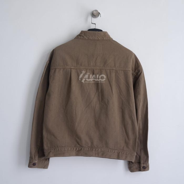 Jaket Wanita Gap Denim Women Oversize Trucker Jacket Brown