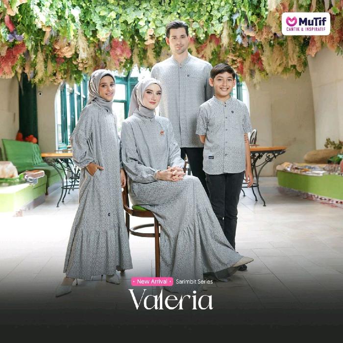 SARIMBIT VALERIA VAZZA ARTIC GREY BY MUTIF (GAMIS VALERIA & KOKO VAZZA)