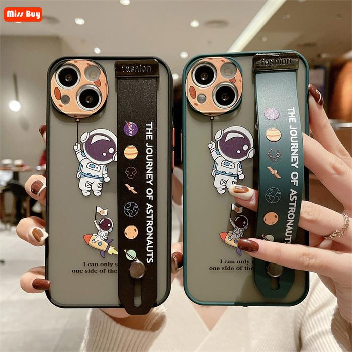 Cute Cartoon Space Astronaut Wrist Band Bracket Case for Samsung