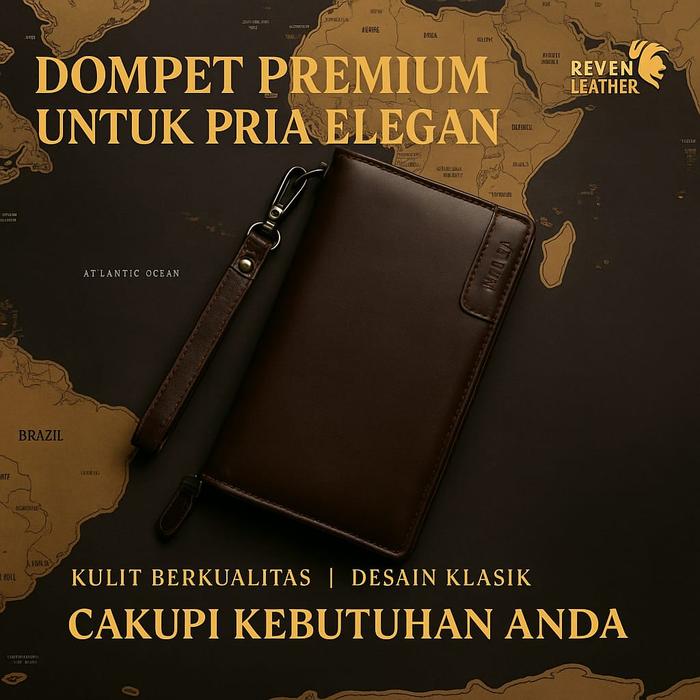 Clutch Pria Kulit Asli Tas Tangan Handbag Pouch Bag Kulit Asli Diamant - Reven Leather Goods - Selem