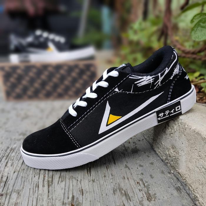 New Arrival Sepatu Sneakers Sekolah Kuliah Model Zatiro Ori White Black Keren Desain Terbaik Untuk P