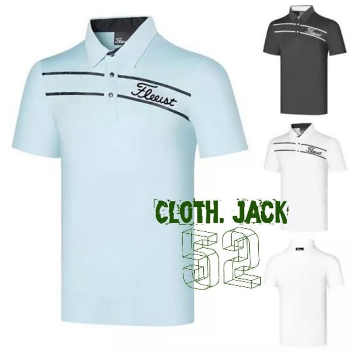 Polo shirt Titleist Kaos Kerah Titleist Kaos Golf Baju Golf Seragam Golf - Abu-abu, S