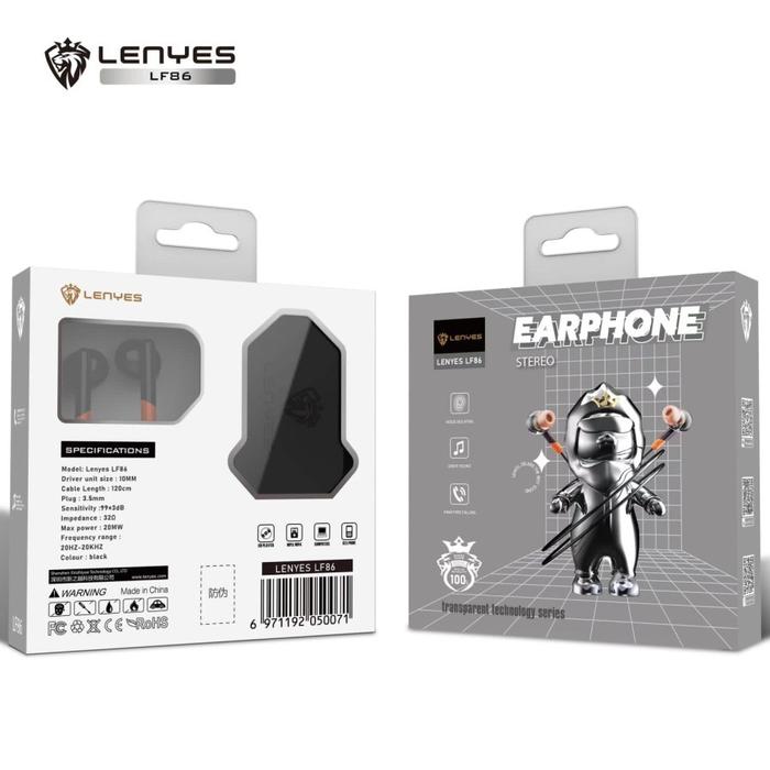Headset Lenyes LF-86 Konektor Type C + Free Kotak Headset Grosir