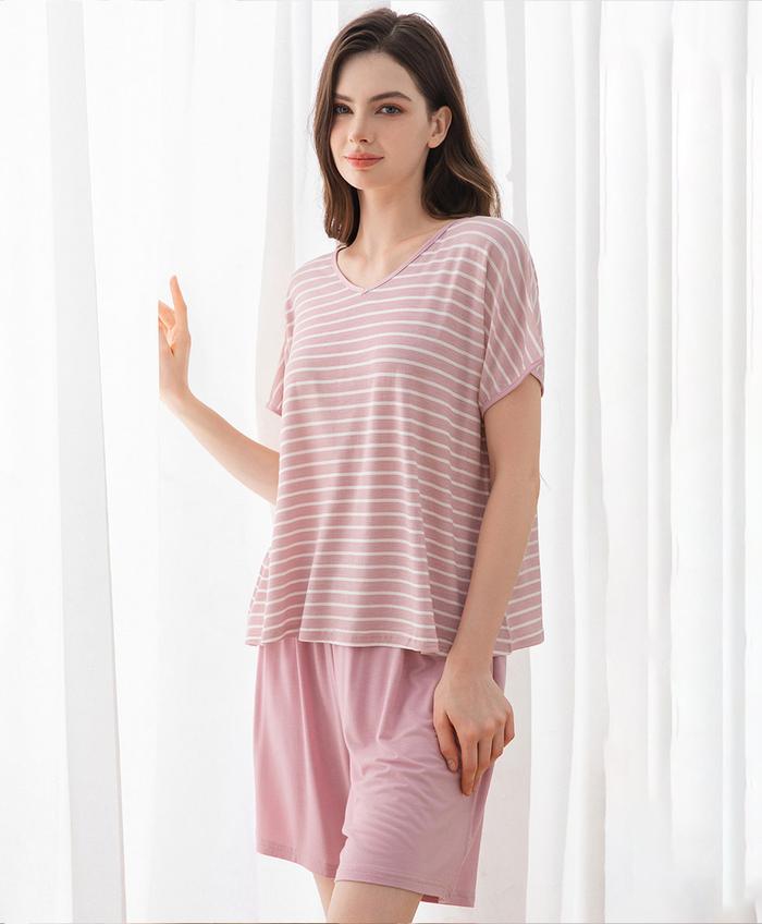 Felancy Soft Viscose Jersey Sleeve Pajamas 078-PA2141