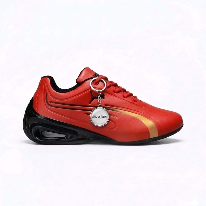 Sepatu Puma Roma X Ferarri red black gold Original