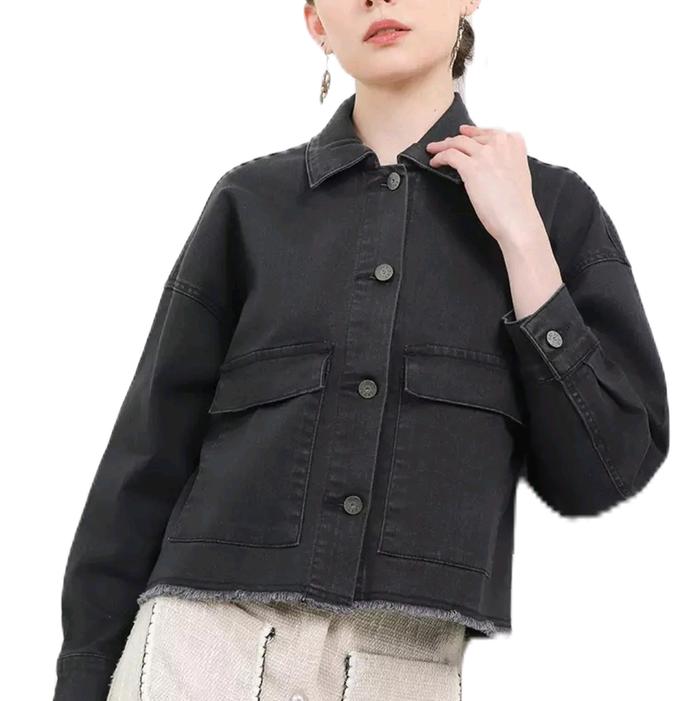 Jaket Jeans Wanita Lois Hitam WJF176 - Koleksi Terbaru - Blazer, Cewek