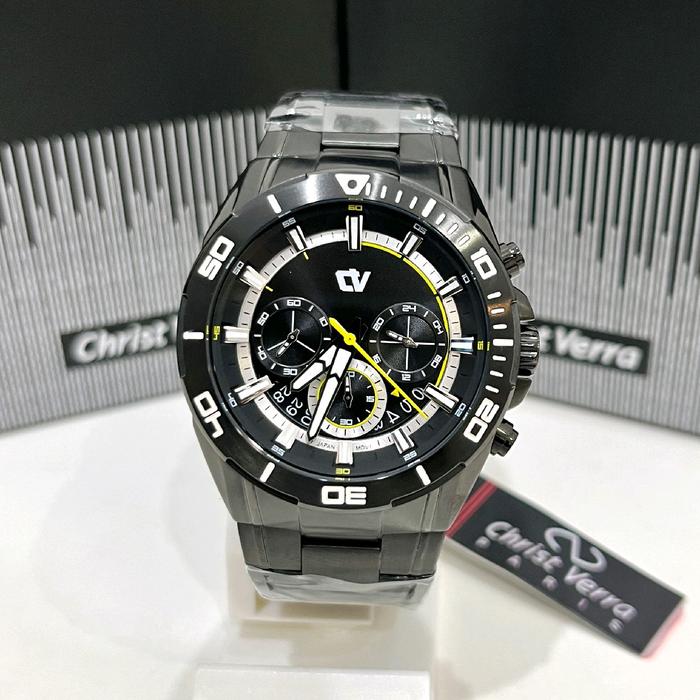 JAM TANGAN PRIA CHRIST VERRA CV C 21842G-16 BLK ORIGINAL