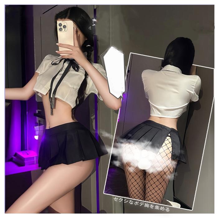 baju tidur seksi,lingerie sexy Set,Cosplay,Gaya Sekolah,Menggoda