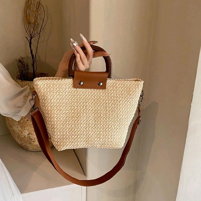 GABRIELLA KOREAN STRAW BEACH SLING BAG