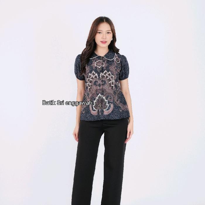 Batik Sri Enggawati - Atasan Batik couple/atasan Batik wanita/Hem Batik Pria/Batik Seragam/Baju Kerj