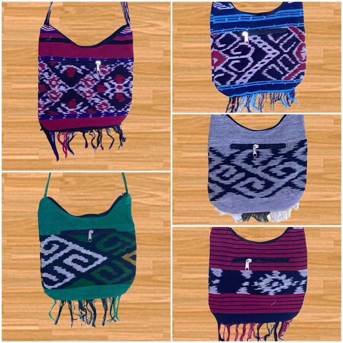 Tas Selempang Kecil Tenun Toraja Motif Ethnic Banyak Pilihan Tenun Dayak