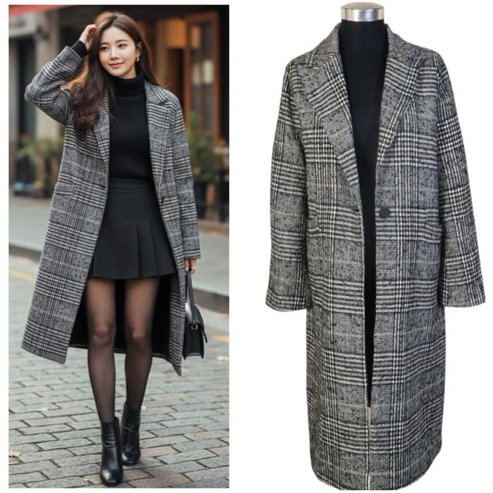 Women houndstooth coat              .