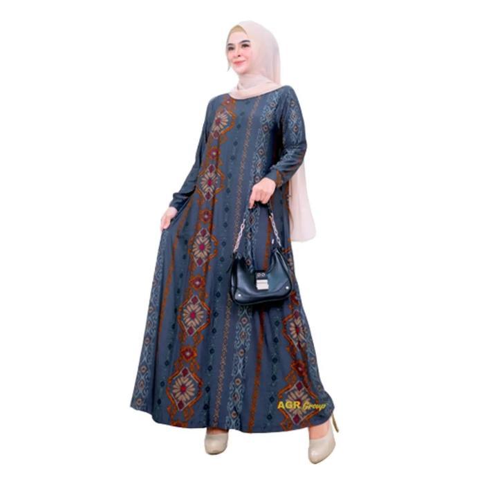 Gamis Calvin Jeans Waqiah Motif Grafis Size L XXL LD 100 110 Baju Dress Muslim Wanita Panjang Cantik