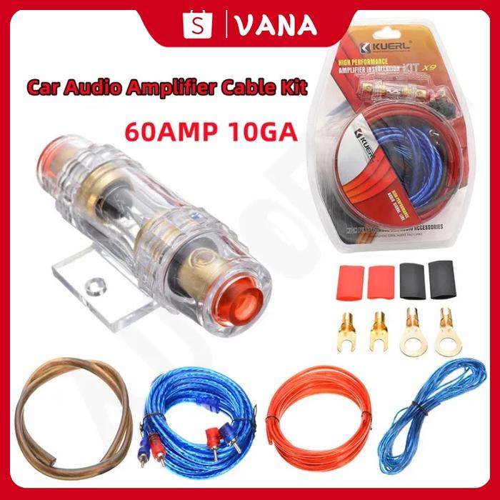 Penguat Audio Mobil Subwoofer Speaker Instalasi Kabel Kit Kabel Daya 10GA