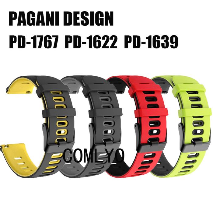 For PAGANI DESIGN PD-1639 PD-1622 PD-1767 Strap Watch Wristband Women men Bracelet Silicone Band 20M