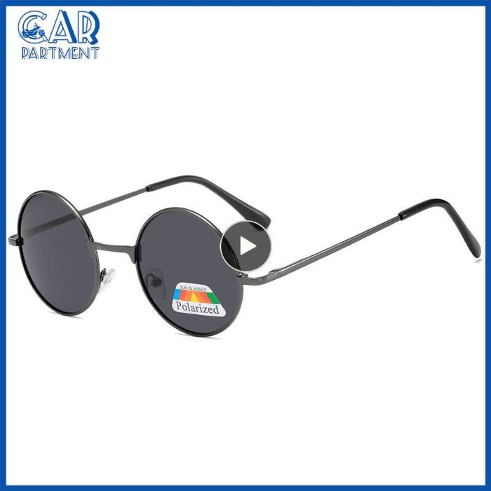 Round Metal Frame Polarized Sunglasses Metal Polarized Sunglasses