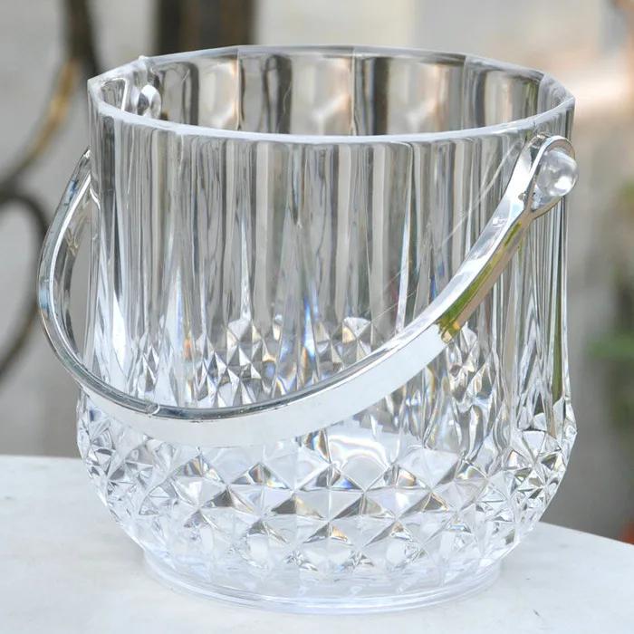 Transparent Lead-free Crystal Glass Diamond Ice Bucket Bar KTV Fashion Creative Wine Barrel / Ice Bu