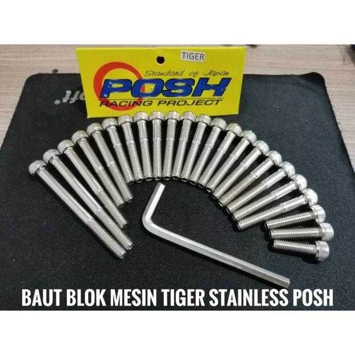 BAUT PROBOLT BLOK MESIN CB GL MEGAPRO TIGER BAUT PROBOLT BAK MESIN SET KIRI KANAN PNP