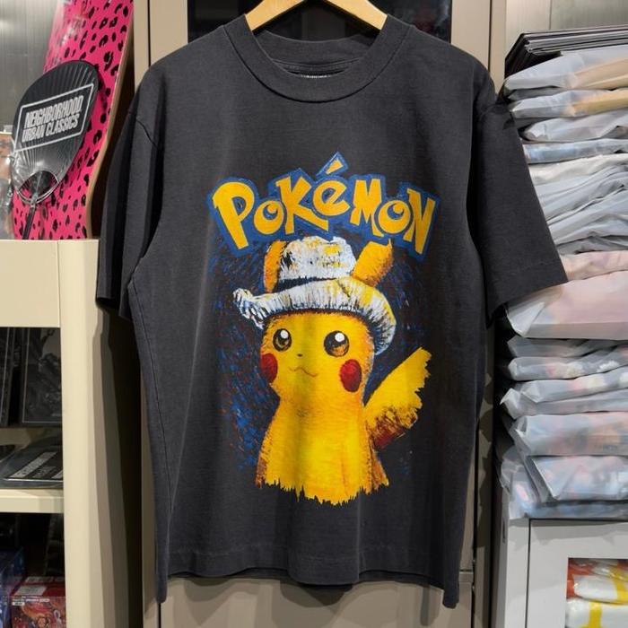 POKEMON - VAN GOGH’S SELF POTRAIT TSHIRT SHORT SLEEVE (BLACK WASHED)