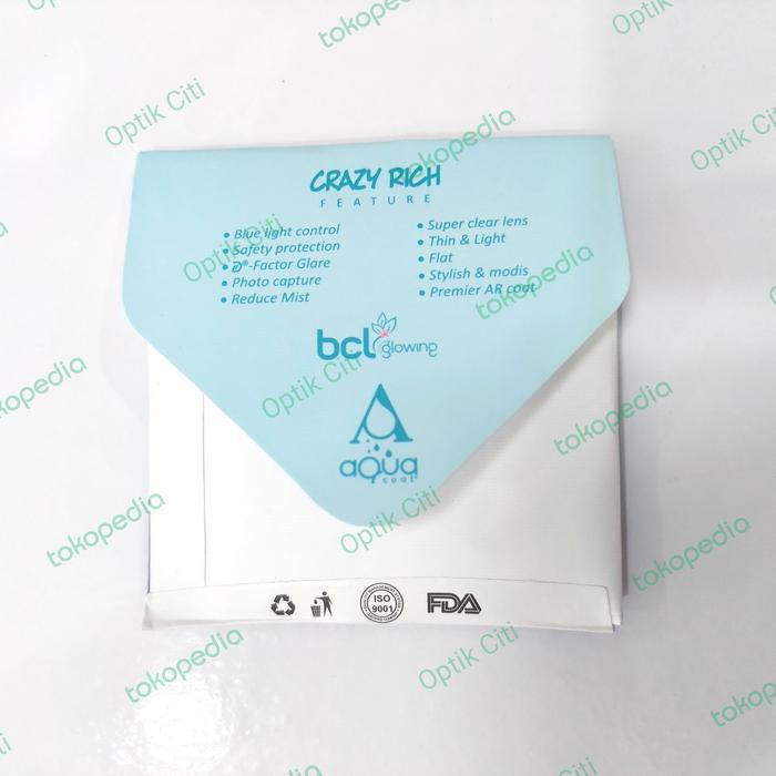 Lensa Photochromic Blueray Antifog Domas SV BCL Glowing Aqua Original