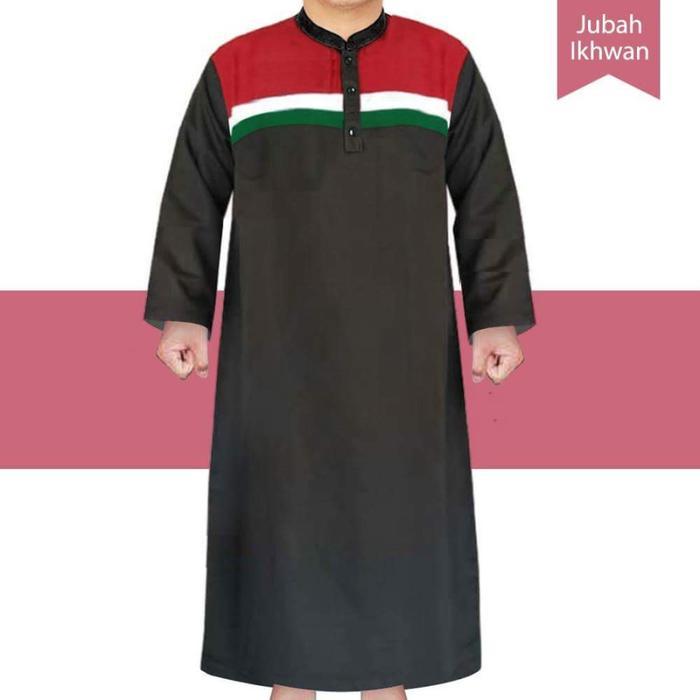 Gamis Putih Palestina pria dewasa fashion pria muslim, jubah pria pale