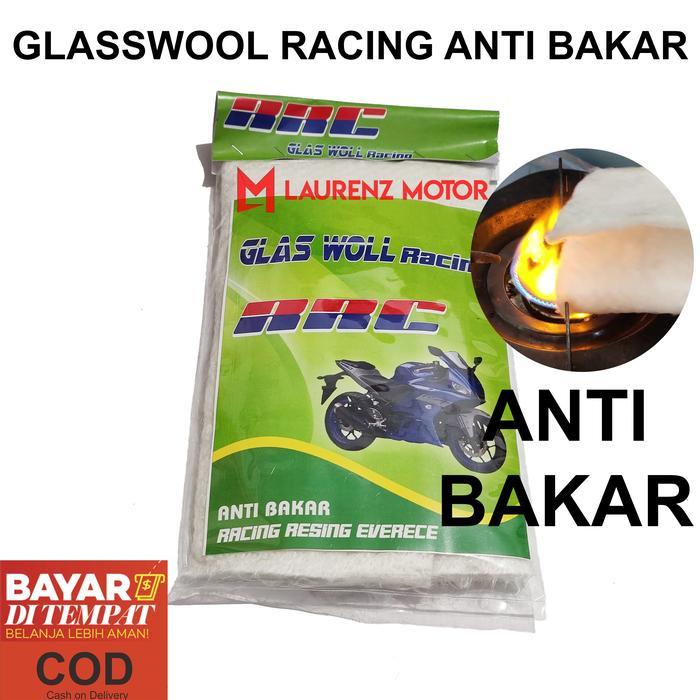 Glasswool Knalpot Peredam Suara Anti Bakar Gasbun Racing Putih