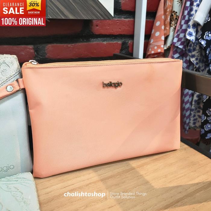 Bellagio Clutch Original Hand bag Wanita - ART 640 Peach