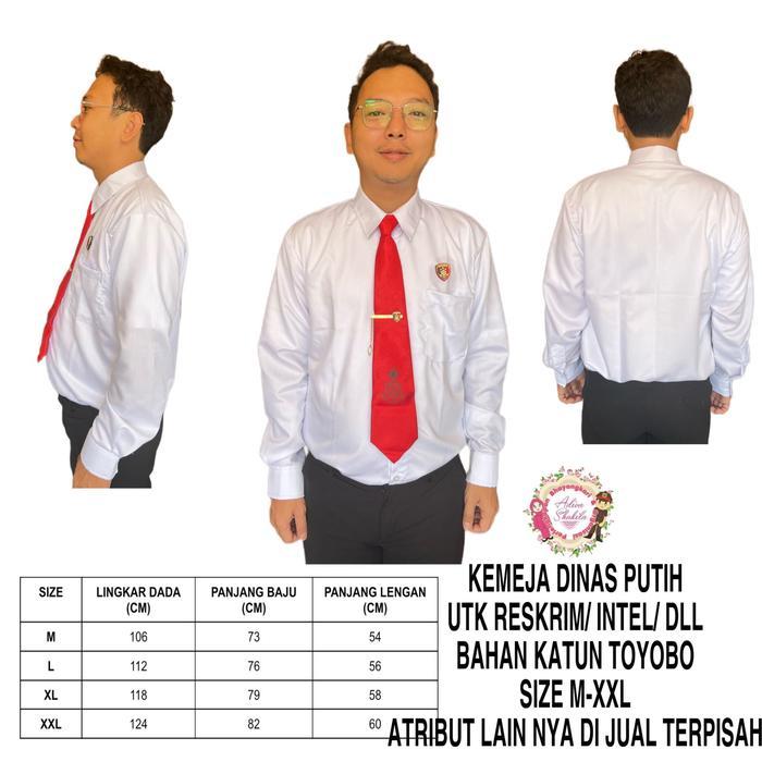 KEMEJA PUTIH POLOS UNTUK RESKRIM BAHAN TOYOBO