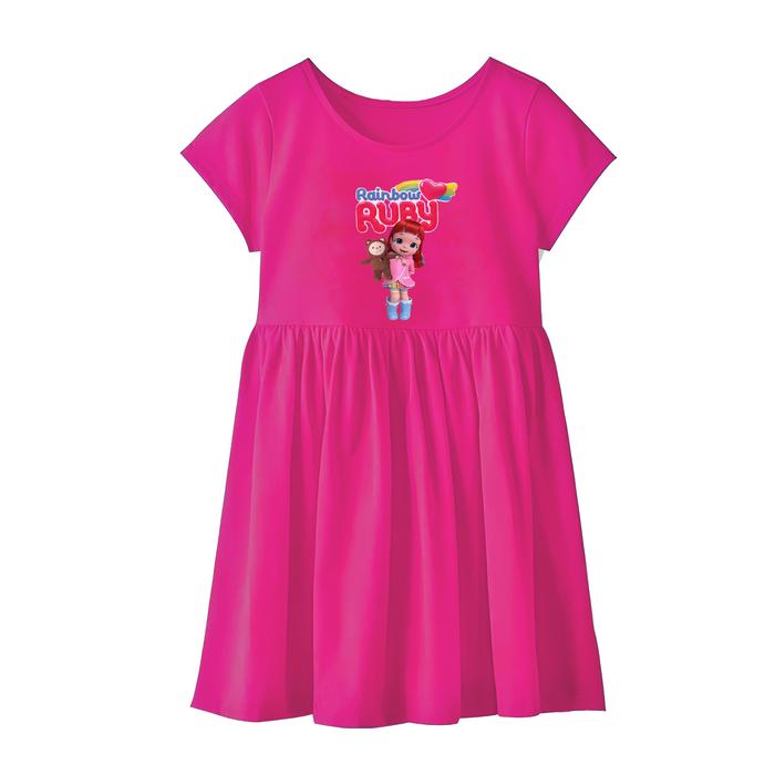 Dress Anak Perempuan 3-12 Tahun RAINBOW RUBY CHOCO Bahan Adem Fashion