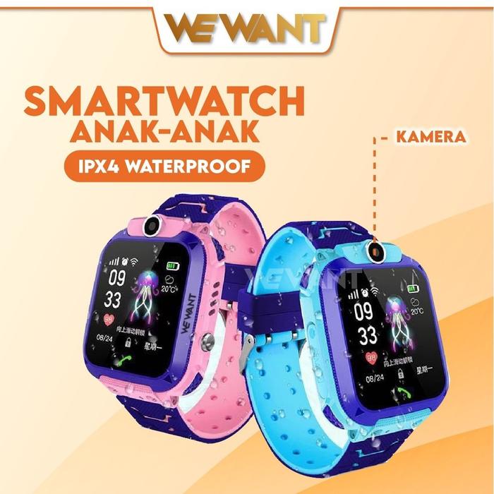 Wewant Kids Smartwatch Gps Ip67 Waterproof Emergency Call