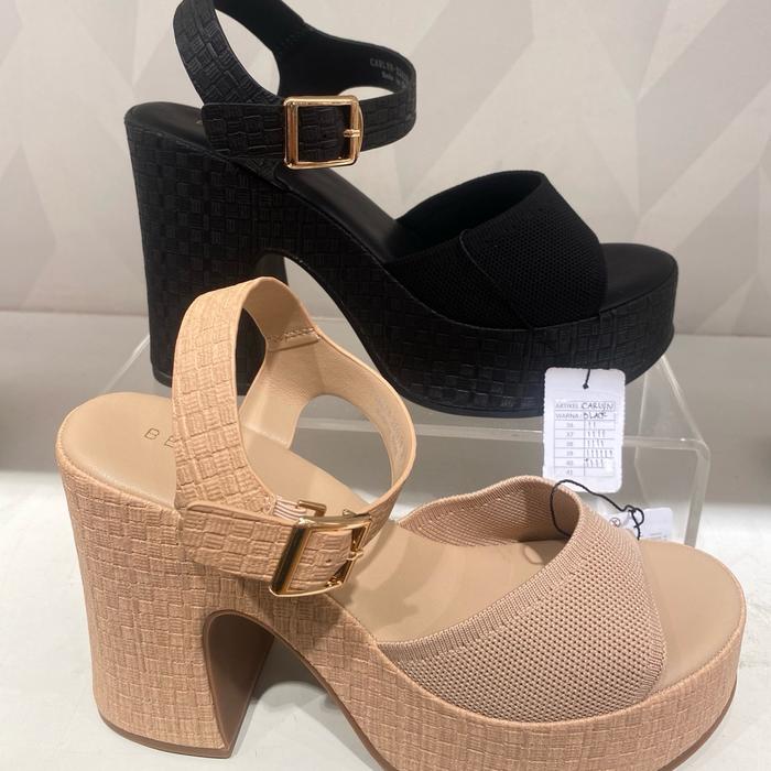 BE-BOB ART CARLYN SANDAL TALI WEDGES HAK 9CM ORI MATAHARI