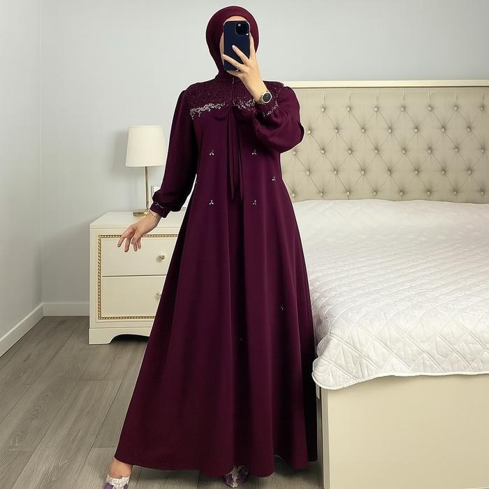 Gamis Wanita Rania Ceruty Brukat