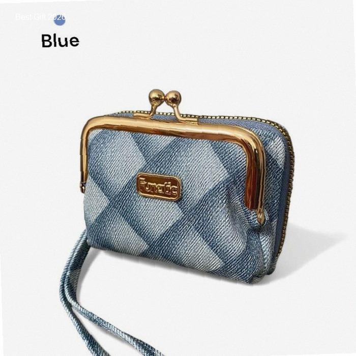 New arrival [Blueberry Wallet] Dompet Wanita Funatic Kiss Lock Dompet Lipat Terbaru Dompet kartu koi