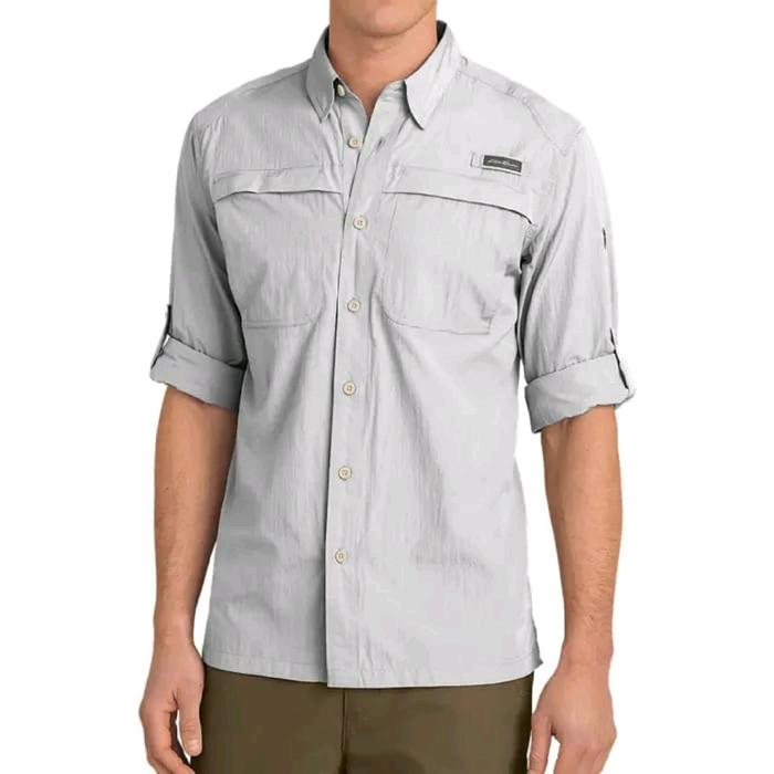 Kemeja Pria Eddie Bauer Tangan panjang (L,2XL)