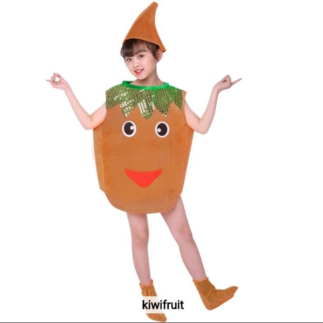 kostum karnaval karakter buah sawo