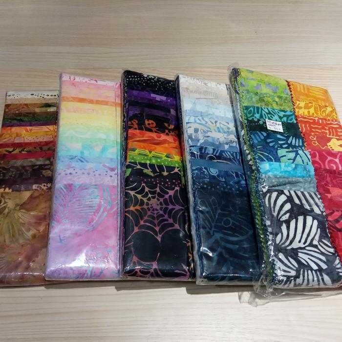Kain Batik Balik Jelly Roll 2,5X43/44". 40 Pcs