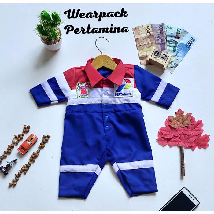 Kostum Wearpack Pertamina Newborn Kostum Photoshoot Anak Wearpack Pertamina