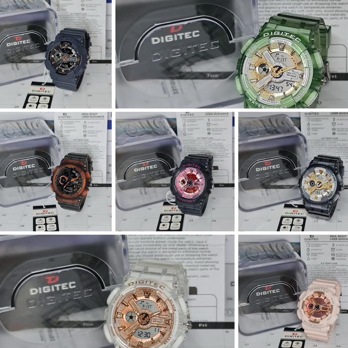 Jam tangan wanita pria Sporty Digitec 3020 Original