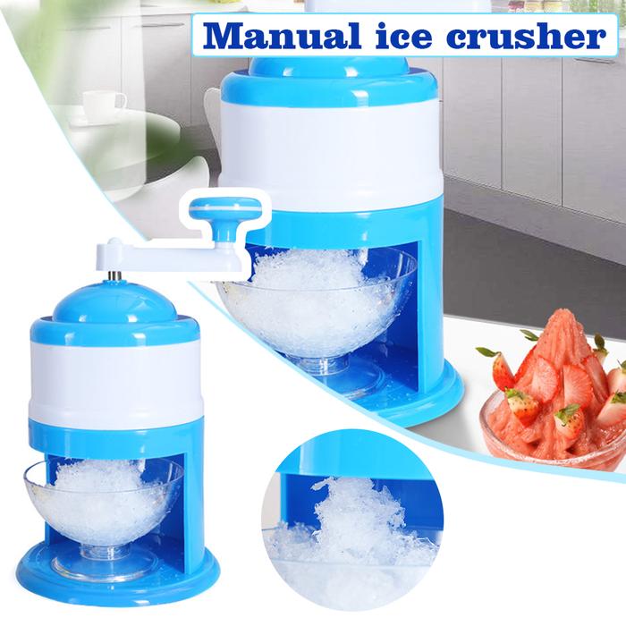 Ice Shaver Manual Hand Crank Operated Fast Crushing Ice Block Snow